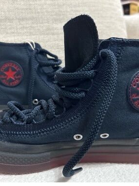 Converse Chuck Taylor All Star High Top Navy Red Sole W7 M5 Sneakers